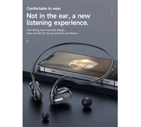 Auriculares HOCO ES63 de Conducción Aérea, Auriculares Bluetooth con Bajos, Auriculares Deportivos con Gancho para la Oreja, con Micrófono, Negros Negro