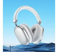 Auriculares Hoco W35 Max Joy inalámbricos Bluetooth con microSD y micrófono, color plata
