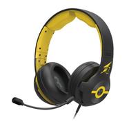 Auriculares Hori Pikachu Cool con cable, conectividad alámbrica, gaming, micrófono y volumen ajustable, negro y amarillo