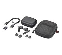 Auriculares HP Poly Voyager Free 60 UC inalámbricos Bluetooth 5.3 con micrófono, multipunto y carga inalámbrica, negros