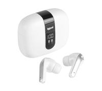 iggual Auriculares Inalámbricos Bluetooth 5.3 con Micrófono. Cascos Bluetooth con Cancelación de Ruido CVC8.0, Pantalla LED, Control Táctil, USB-C, Resisten al Agua y Sudor, para Android-iOS(Blanco)