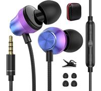 Auriculares In Ear con Cable para Redmi Note 14 13 12 Pro,Cancelación Ruido Estéreo 3,5MM Jack Audio Auriculares con Microfono para Xiaomi Poco C75 X6 X5 Pro Samsung Galaxy A14 A23 OPPO A57s A76 iPad