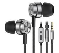 Auriculares In Ear con Cable y Microfono, Auricular con 3.5mm Jack, Cascos Musica con Graves Potentes, Compatible con Samsung,iPhone,iPad,Huawei Android y Todos los Deportivos de Auriculares de 3,5 mm