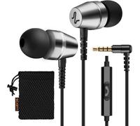 Auriculares In Ear con Cable y Microfono, Auricular con Jack, Microfono, Jack 3,5 mm, Graves Potentes, Compatible con iPhone, iPad, Samsung, Huawei, Ideal para Gaming