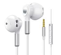Auriculares In Ear con Cable y Microfono, HiFi Estéreo In Ear Auriculares Cable con Control de Volumen para para iPhone, Samsung, Android, iPad, MP3 con 3,5 mm Auriculares Jack Dispositivos de Audio
