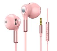 Auriculares In Ear con Cable y Microfono, HiFi Estéreo In Ear Auriculares Cable con Control de Volumen para para iPhone, Samsung, Android, iPad, MP3 con 3,5 mm Auriculares Jack Dispositivos de Audio