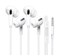 Auriculares in-ear de 3,5 mm con cable, conector jack de 3,5 mm con micrófono, con aislamiento de ruido, auriculares con cable para iPhone, Samsung, ordenadores, portátiles, reproductores de MP3