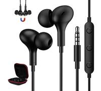 Auriculares In Ear Magnéticos con Cable 3,5 mm Jack y Micrófono para XiaoMi Redmi Note 13 12 Pro+ 12S 11S 11 Pro 10S, Samsung A24 A14 A13 Galaxy A52S A32 A22 A23 5G