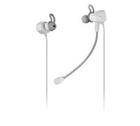Mars Gaming MIHX, In-Ear con Dual Driver 10mm + HAPTIC Sense, Sonido Envolvente con Graves Potenciados, Micrófono Extraíble y Fijo, Control de Volumen y Mute, Compatibilidad Total, Blanco