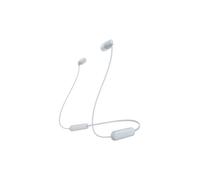 Sony WI-C100 Auriculares Inalámbricos - Hasta 25 Horas de Duración de la Batería, Micrófono Incorporado para Llamadas, Compatible con Asistentes de Voz, Conectividad Bluetooth Fiable, Blanco
