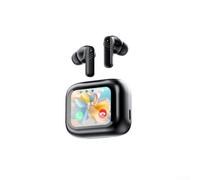 Auriculares inalámbricos 5.4 de oído abierto AI con pantalla LCD para llamadas de negocios, cancelación de ruido, graves profundos, tiempo de reproducción 38H, color negro (2)