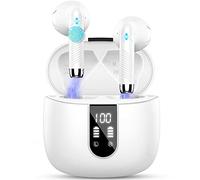 Auriculares Inalámbricos Auriculares Bluetooth 5.3 con 4 ENC Mics, 2024 Cascos Inalambricos Bluetooth Cancelación de Ruido, 56H HiFi Estéreo in Ear Auriculare Deportivos IP7 Impermeable, LED Pantalla