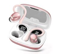 Auriculares Inalambricos, Auriculares Bluetooth 5.3 Deportivos con Gancho de la Oreja, 72H Cascos Inalambricos Bluetooth con Cancelacion Ruido ENC, Pantalla LED, Ajuste Cómodo,IPX7 Impermeable Cascos