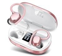 Auriculares Inalambricos, Auriculares Bluetooth 5.3 HiFi Estéreo Deportivos con 4 ENC Cancelacion Ruido HD Microfono, 128H Cascos Inalambricos Bluetooth LED Pantalla,IP7 Impermeable para Running Sport