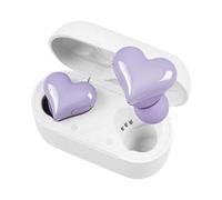 Auriculares inalámbricos - Auriculares estéreo con forma de corazón - Autonomía de 8 horas impermeable, reducción de ruido con control táctil LED - para adultos, mujeres, escucha, visión, vacaciones,