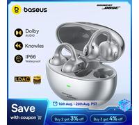 Auriculares Baseus Inspire XC1 Sound by Bose inalámbricos Bluetooth de oreja abierta IP66 blancos