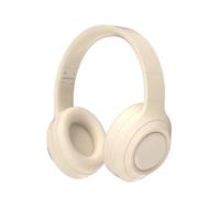 Auriculares inalámbricos blancos Bluetooth, plegables, supraaurales, estéreo Hi-Fi con micrófono incorporado para teléfono/TV/PC/MP4/ho