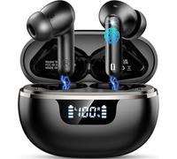 Auriculares Inalambricos Bluetooth, 2026 Cascos Inalambricos Bluetooth 5.4 HiFi Estéreo, 45 Horas Auriculares inalámbricos con ENC Cancelacion Ruido, IP7 Impermeable/Pantalla LED/Carga Rápida Tipo-C