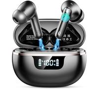 Auriculares Inalambricos Bluetooth, 45 Horas Cascos Inalambricos Bluetooth 5.4 HiFi Estéreo, 2026 Auriculares inalámbricos con ENC Cancelacion Ruido, Pantalla LED/Carga Rápida Tipo-C/IP7 Impermeable