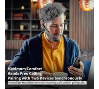 Auriculares inalámbricos Bluetooth 5.1 con micrófono con cancelación de ruido CVC 8.0 para conducir, negocios y llamadas