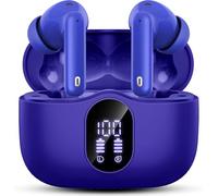 Auriculares Inalámbricos, Bluetooth 5.3 con HD Micrófono HiFi Estéreo Pantalla LED, Reducción de Ruido, 13 mm Controlador dinámico, IP7 Impermeable 36H Cascos Inalambricos