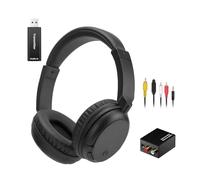 Auriculares Inalámbricos Bluetooth 5.3 Para Tv, Auriculares Inalámbricos Para Tv Aptos Para Personas Mayores, 30 Horas de Reproducción, Aptos Para Viajar/Móvil/Ordenador, Peso 140g - Negro