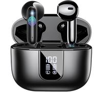 Auriculares Inalámbricos Bluetooth 5.4, Auriculares Bluetooth Con 6 Mic llamada HD, HiFi Estéreo, 35H Reproducción Cascos Inalámbricos con Cancelacion Ruido/IP7 Impermeable/Ligeros/USB-C/Pantalla LED