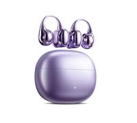 Auriculares inalámbricos Bluetooth 5.4 con clip y micrófono, 50 horas de reproducción, cancelación de ruido, resistentes al agua (morados)