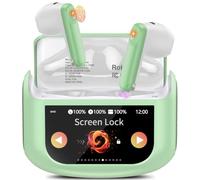 Auriculares inalámbricos Bluetooth 5.4 con pantalla táctil multifuncional, auriculares estéreo de alta fidelidad de 48 horas con modo ANC/ENC de cancelación de ruido/transparencia, 5 modos de