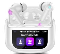 Auriculares inalámbricos, Bluetooth 5.4 con pantalla táctil multifuncional, auriculares estéreo de alta fidelidad 48H con cancelación de ruido/modo de transparencia ANC/ENC, auriculares IPX7 con 5