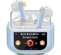 Auriculares inalámbricos, Bluetooth 5.4 con pantalla táctil multifuncional, auriculares estéreo de alta fidelidad 48H con cancelación de ruido/modo de transparencia ANC/ENC, auriculares IPX7 con 5