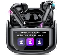 Auriculares inalámbricos, Bluetooth 5.4 con pantalla táctil multifuncional, auriculares estéreo de alta fidelidad 48H con cancelación de ruido/modo de transparencia ANC/ENC, auriculares IPX7 con 5