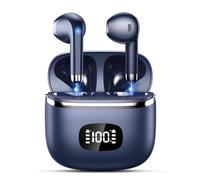 Auriculares Inalambricos Bluetooth, Auriculares Bluetooth 5.3 Con 4 HD Micró HiFi Estéreo, Cascos Inalambricos Bluetooth Control Táctil, Pantalla LED Reproducción De 40H, IPX7 Impermeable, Azul