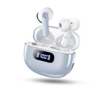 Auriculares Inalambricos Bluetooth, Auriculares Bluetooth 5.3 con Controlador de 14,2 mm, HiFi Estéreo, 48H Reproducción Cascos Inalambricos con Pantalla LED, Ajuste Cómodo, IP7 Impermeable, USB-C