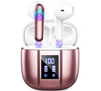 Auriculares Inalambricos Bluetooth, Auriculares Bluetooth 5.4 con 4 ENC Cancelacion Ruido HD Mic, 48H Estéreo HiFi Cascos Inalambricos Running IP7 Impermeable/Carga Rápida Tipo-C/Pantalla LED