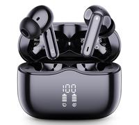 Auriculares Inalámbricos Bluetooth, Auriculares Bluetooth 5.4 con 40H HiFi Estéreo, 4 Mic, Reducción de Ruido, IP7 Impermeable Cascos inalambricos con Pantalla LED, Carga Rápida, Ajuste Cómodo, USB-C