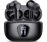 Auriculares Inalámbricos Bluetooth, Auriculares Bluetooth 5.4 con Controlador de 14,2 mm, Sonido Envolvente, 48H Cascos Inalámbricos con Reducción de Ruido, Pantalla LED, IP7 Impermeable, Negro