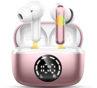 Auriculares Inalámbricos Bluetooth, Auriculares Bluetooth 5.4 HiFi Estéreo, 48H Cascos Inalambricos Bluetooth con ENC Reducción de Ruido, Pantalla LED, Carga Rápida USB-C, IPX7 Impermeable Audifonos