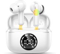 Auriculares Inalámbricos Bluetooth, Auriculares Bluetooth 5.4 HiFi Estéreo, 48H Cascos Inalambricos Bluetooth con ENC Reducción de Ruido, Pantalla LED, Carga Rápida USB-C, IPX7 Impermeable Audifonos