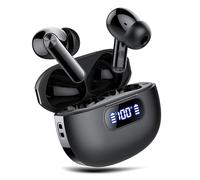 Auriculares Inalambricos Bluetooth, Bluetooth 5.3 con 4 micrófonos de cancelación de Ruido ENC, HiFi Estéreo, 48H Reproducción Cascos Inalambricos con Pantalla LED, IP7 Impermeable, Ajuste Cómodo
