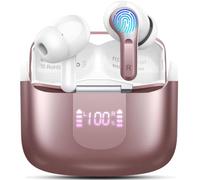 Auriculares Inalámbricos Bluetooth, Cascos Inalambricos Bluetooth 5.4 con Reducción de Ruido Mic, 48H con Graves, 3.8g auriculares bluetooth IP7 Impermeable, Audifonos Inalambricos Carga Rápida USB-C