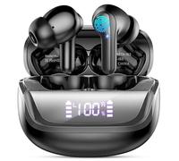 Auriculares Inalambricos Bluetooth, Cascos Inalambricos Bluetooth 5.4 HiFi Estéreo, 45H Auriculares inalámbricos con 4 ENC Cancelacion Ruido HD Mic, IP7 Impermeable/Carga Rápida Tipo-C/Pantalla LED