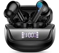 Auriculares Inalambricos Bluetooth, Cascos Inalambricos Bluetooth 5.4 HiFi Estéreo, 45H Auriculares inalámbricos con 4 ENC Cancelacion Ruido HD Mic, IP7 Impermeable/Carga Rápida Tipo-C/Pantalla LED