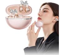 Auriculares inalámbricos Bluetooth con joyería de mariposa, auriculares inalámbricos Bluetooth 5.4 con aretes de mariposa desmontables, aretes de oreja para mujer