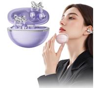 Auriculares inalámbricos Bluetooth con joyería de mariposa, auriculares inalámbricos Bluetooth 5.4 con aretes de mariposa desmontables, aretes de oreja para mujer