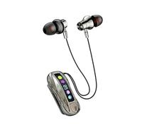 Auriculares inalámbricos Bluetooth con pantalla táctil y clip para solapa | En la oreja, con micrófono, control táctil, ideal para ciclismo, dormir, viajes, transmisión en vivo, entrenamiento, deporte