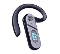 Auriculares inalámbricos Bluetooth de conducción ósea con pantalla digital, diseño de un solo auricular para llamadas nítidas y comodid