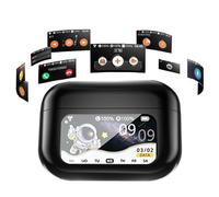 Auriculares inalámbricos Bluetooth de traducción, auriculares inteligentes, dispositivo traductor de 150 idiomas, inalámbrico de doble oído, pantalla a color multifuncional 6.0, traducción IA