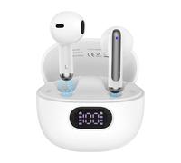 Auriculares inalámbricos Bluetooth para iPhone 16 Pro Max 16e 16 Plus 16 15 Pro Max 15, V5.3 48H, auriculares inalámbricos con pantalla LED, funda de carga IPX7, auriculares impermeables para Samsung