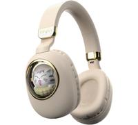 Auriculares inalámbricos Bluetooth para niños con cancelación de ruido y micrófono para iPad, Kindle y tableta, color beige